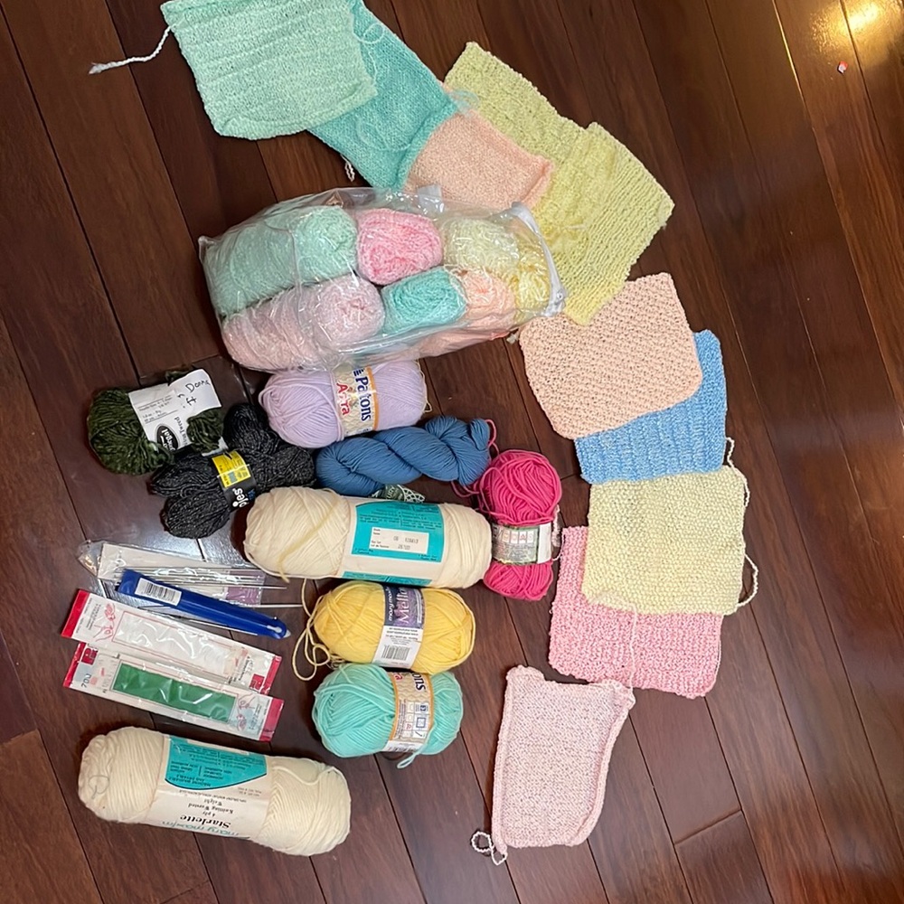 Yarn and crochet needles